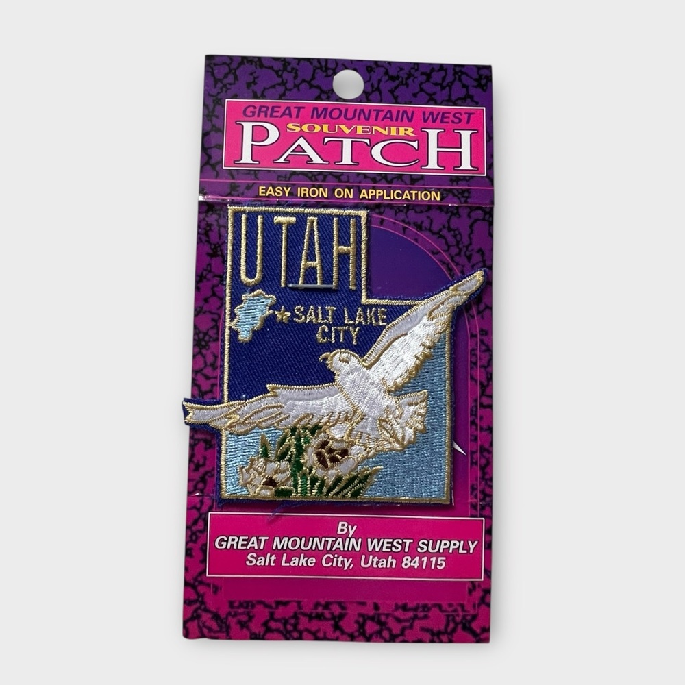 NEW UTAH Salt Lake City Woven Fabric Souvenir Patch